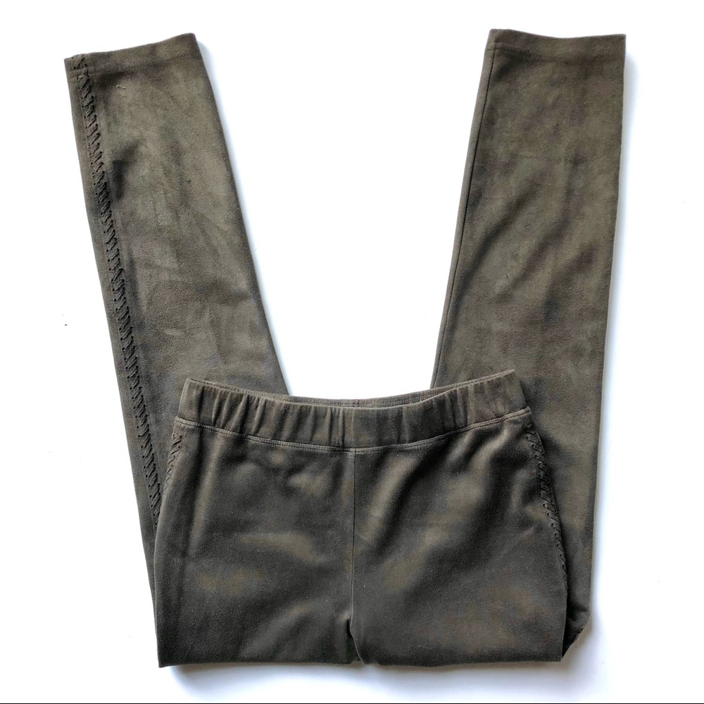 Liberty Garden Vegan Suede Whipstitch Leggings